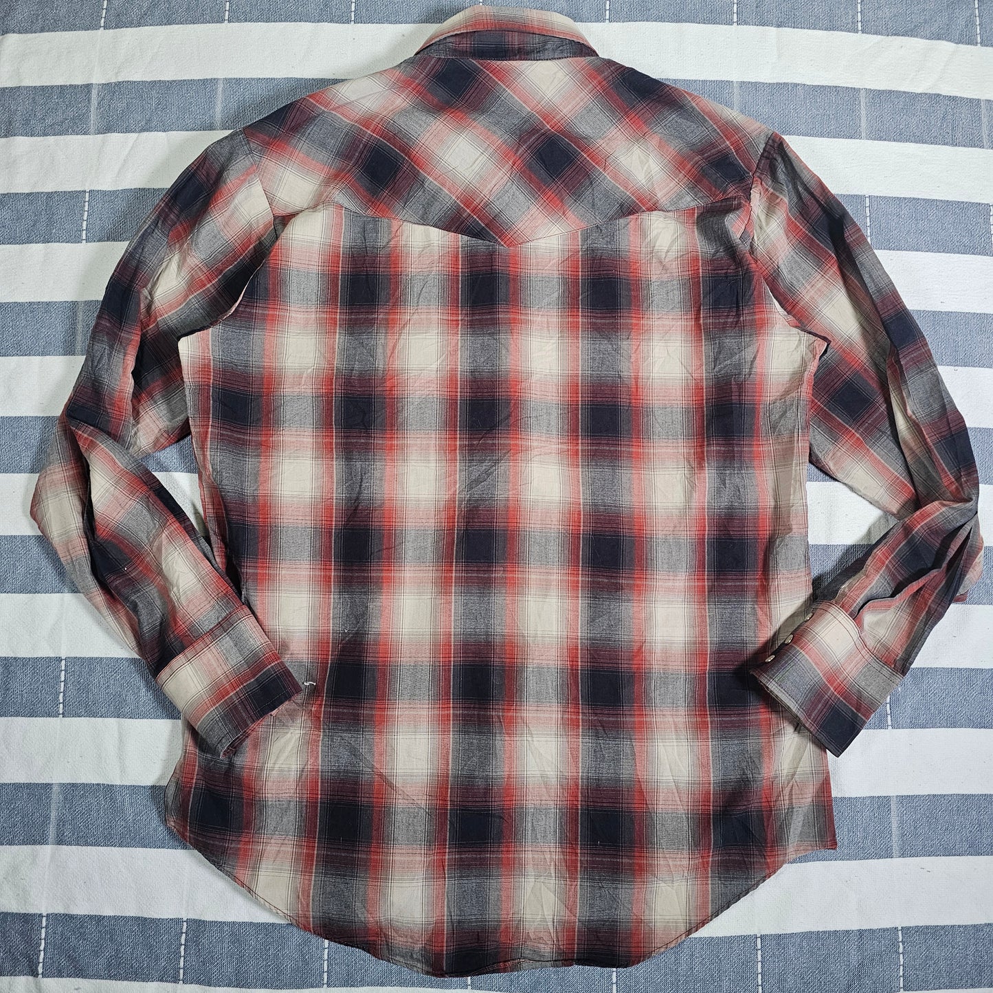 70's Pearl Snap Western Shirt - Plains - M