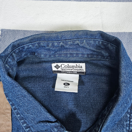 UT Texas Longhorns Columbia Denim Shirt - XL - 25x34