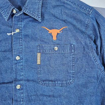 UT Texas Longhorns Columbia Denim Shirt - XL - 25x34