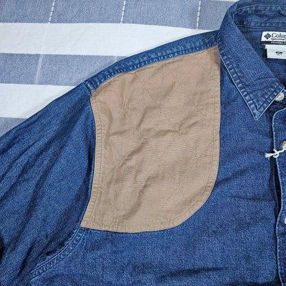 UT Texas Longhorns Columbia Denim Shirt - XL - 25x34