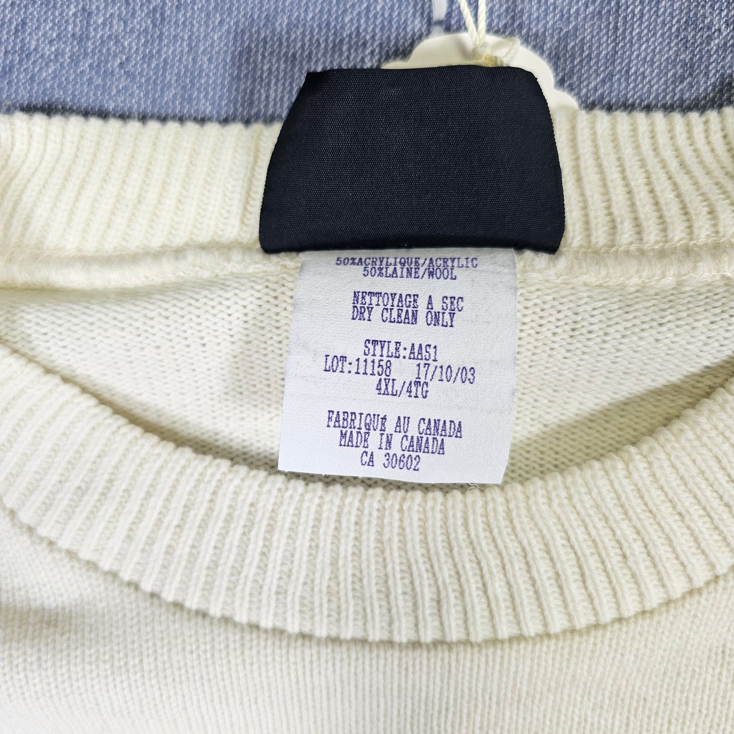 40's Football Sweater -4XL - Stall and Dean Repro -  25.5 x 28.5