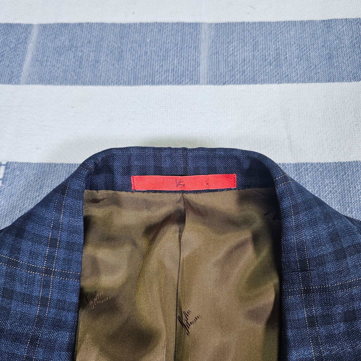 Isaia Multi Check S140s Wool Blazer - IT54 US42