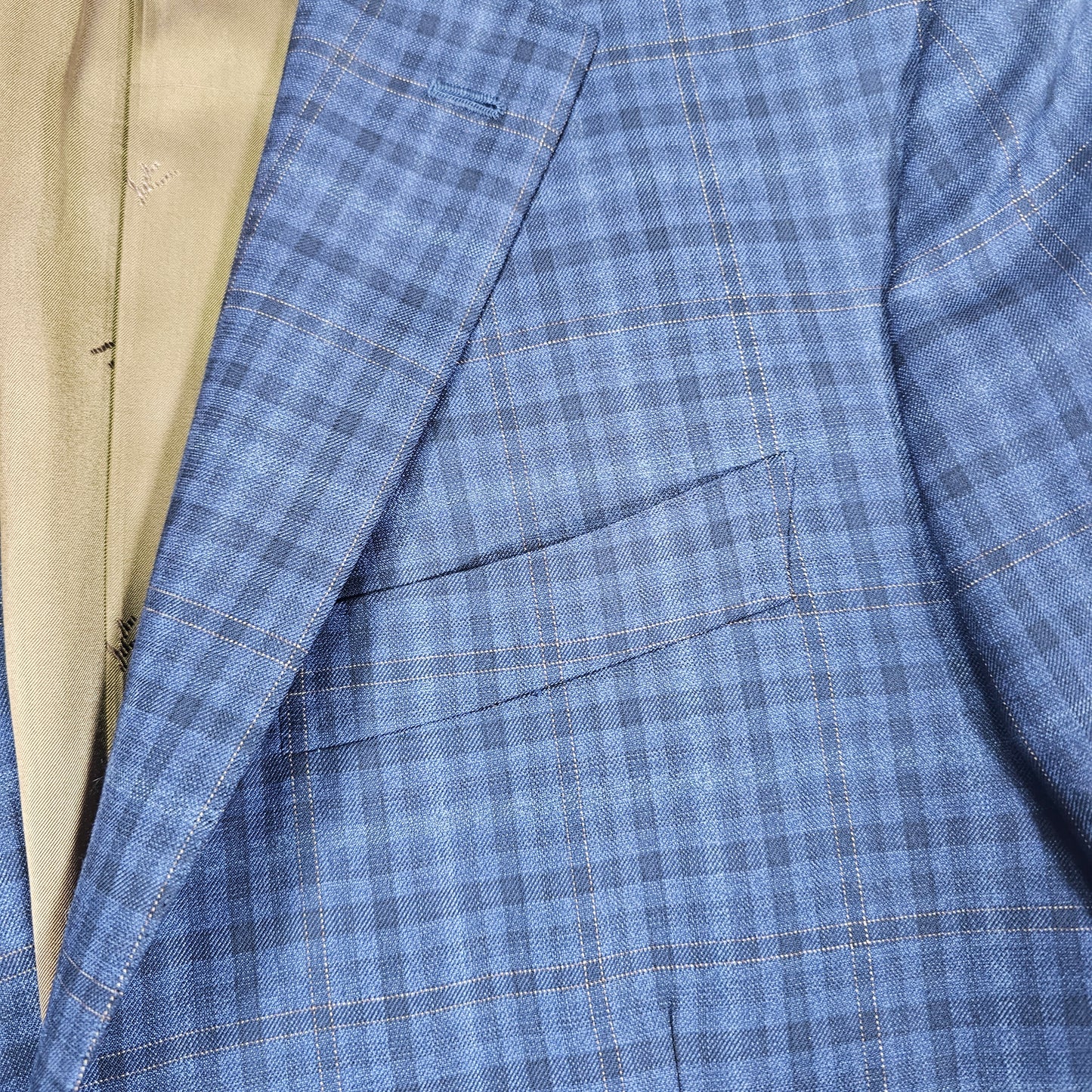 Isaia Multi Check S140s Wool Blazer - IT54 US42
