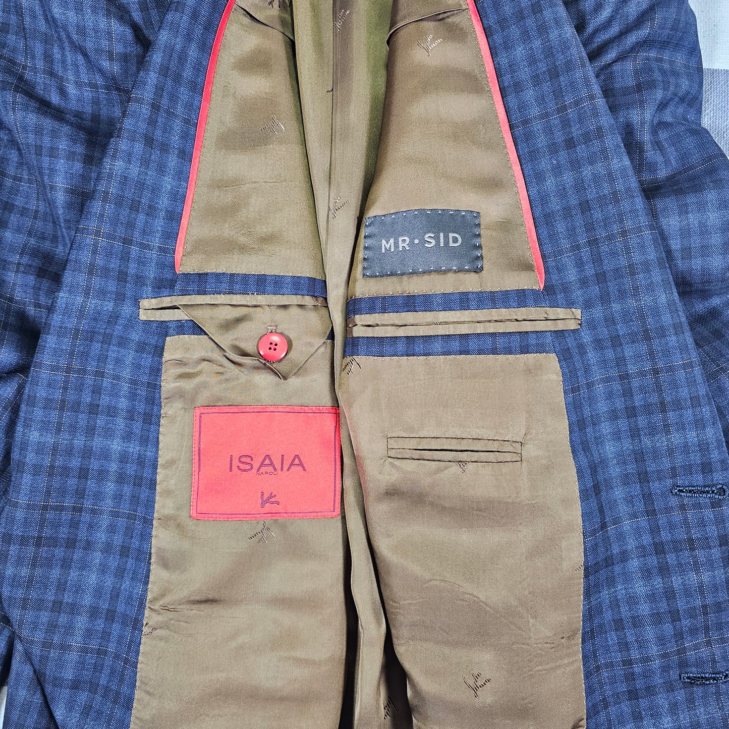 Isaia Multi Check S140s Wool Blazer - IT54 US42