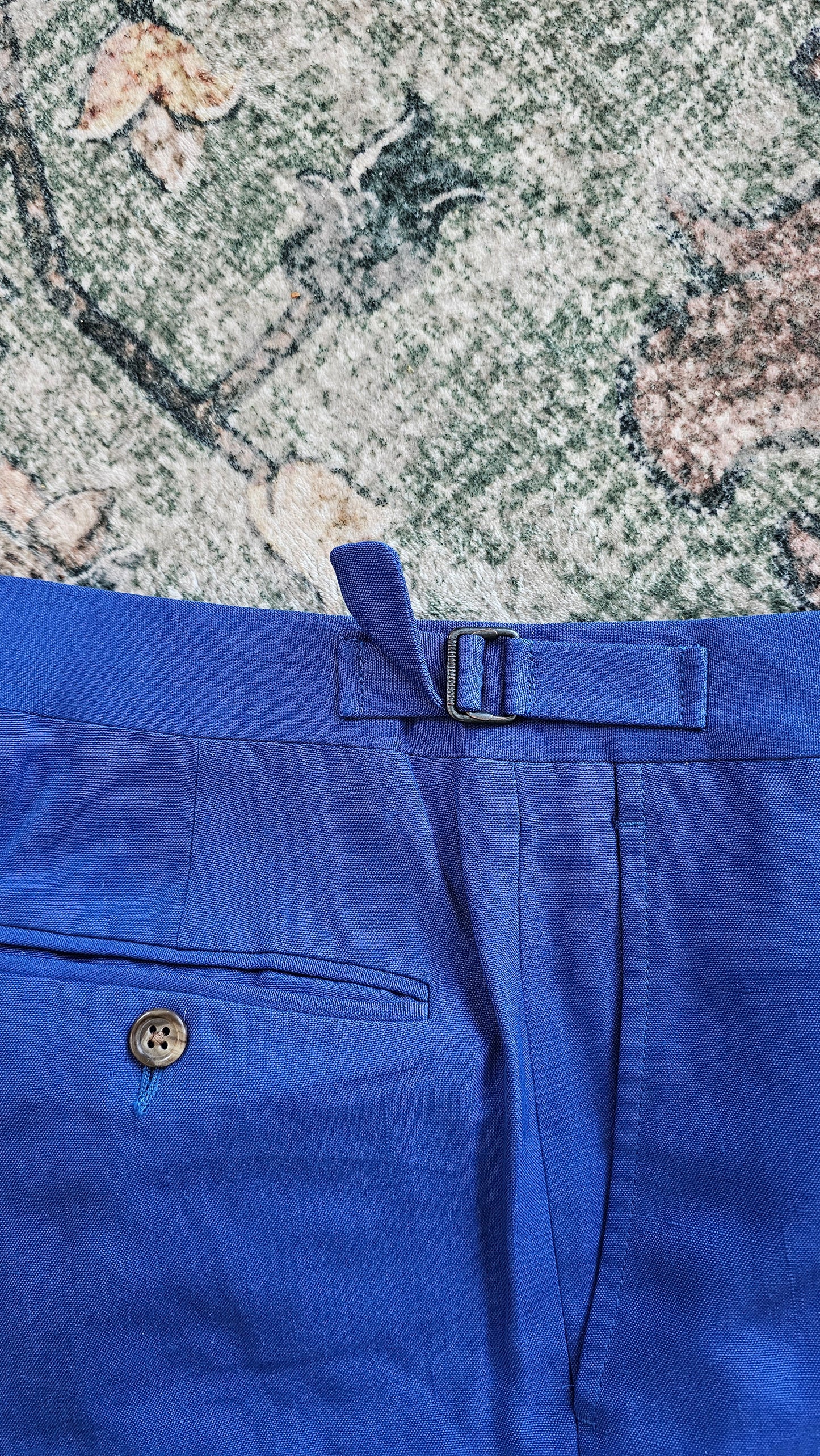 90's Polo Ralph Lauren Blue Label Silk Trousers - 32 x 31
