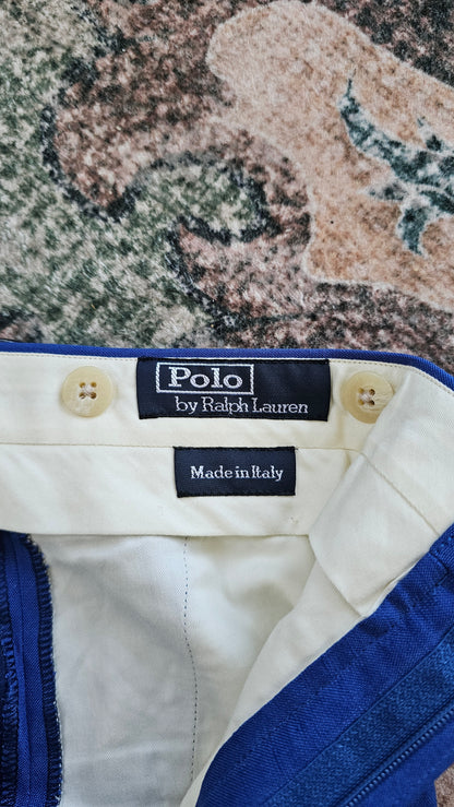 90's Polo Ralph Lauren Blue Label Silk Trousers - 32 x 31