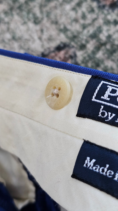 90's Polo Ralph Lauren Blue Label Silk Trousers - 32 x 31