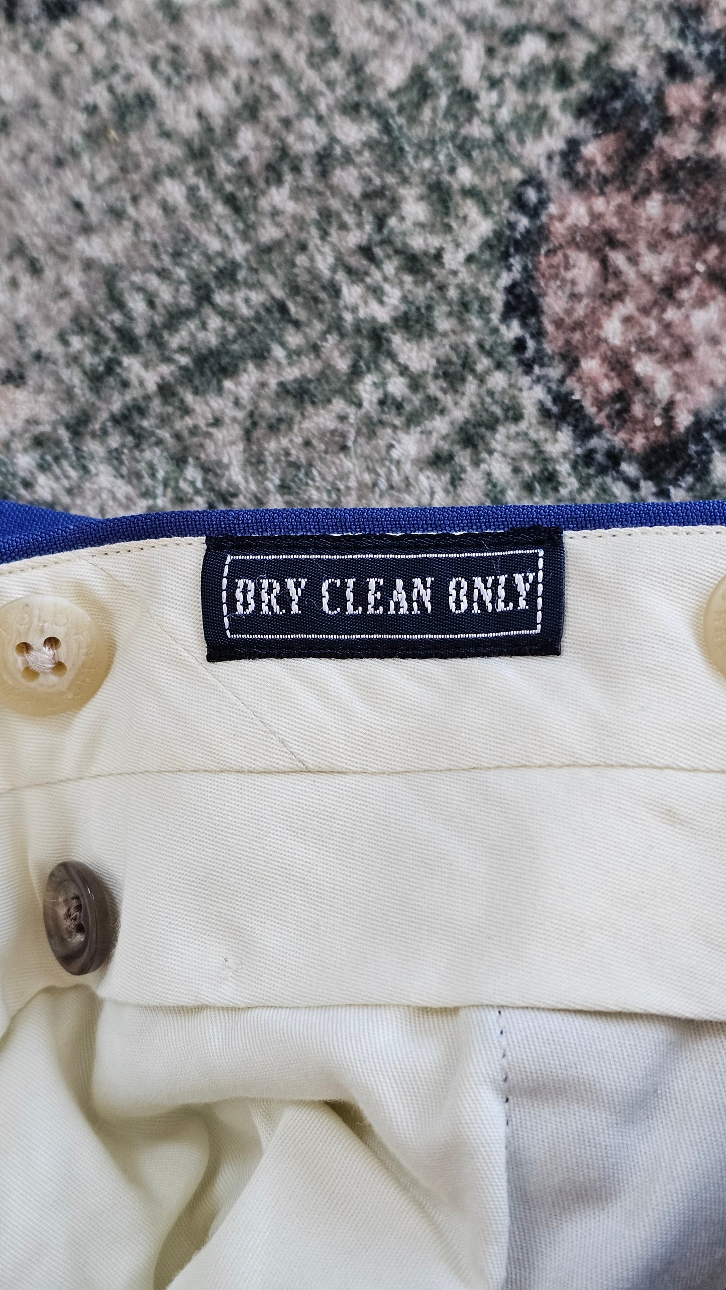 90's Polo Ralph Lauren Blue Label Silk Trousers - 32 x 31