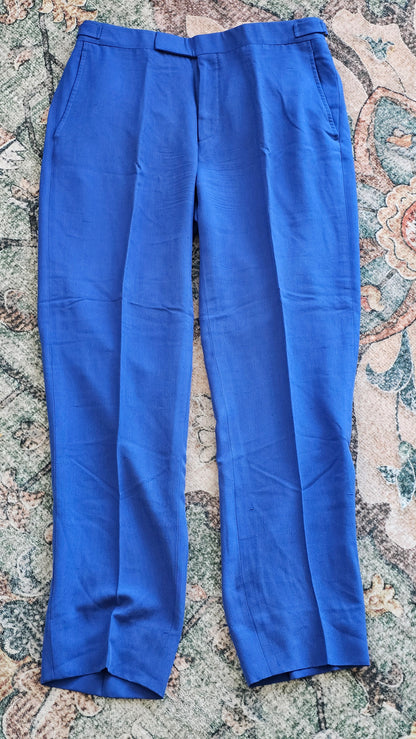 90's Polo Ralph Lauren Blue Label Silk Trousers - 32 x 31