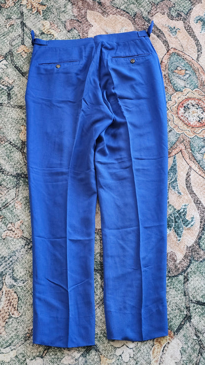 90's Polo Ralph Lauren Blue Label Silk Trousers - 32 x 31