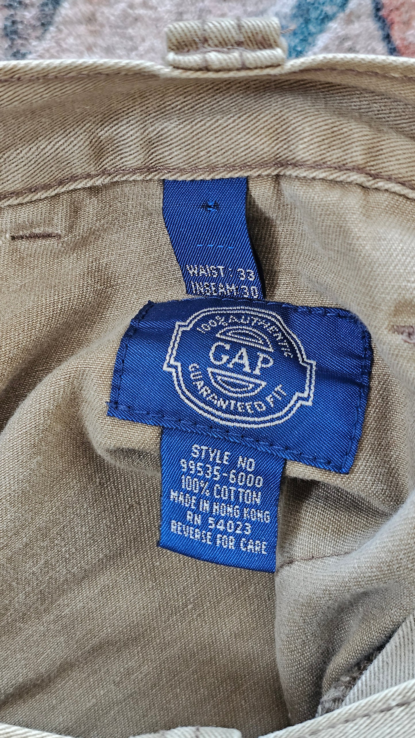 90's Gap Pleated Patch Pocket Chinos - 31 x 30