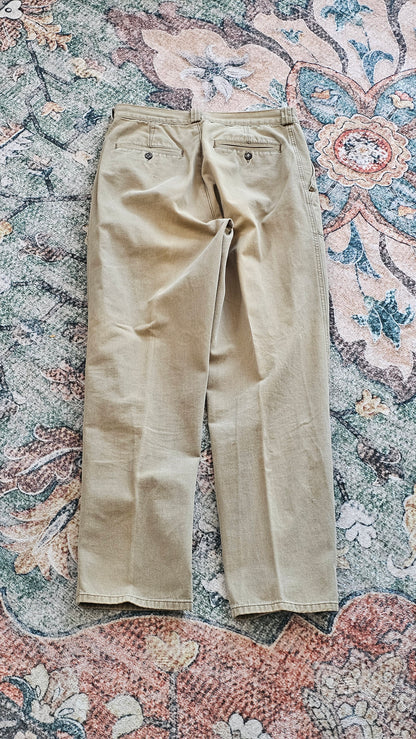 90's Gap Pleated Patch Pocket Chinos - 31 x 30