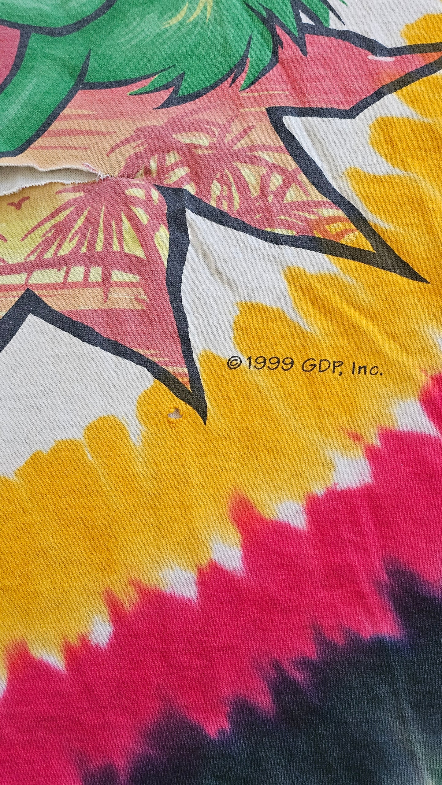 Grateful Dead 1999 Distressed Liquid Blue T - L - 23 x 29