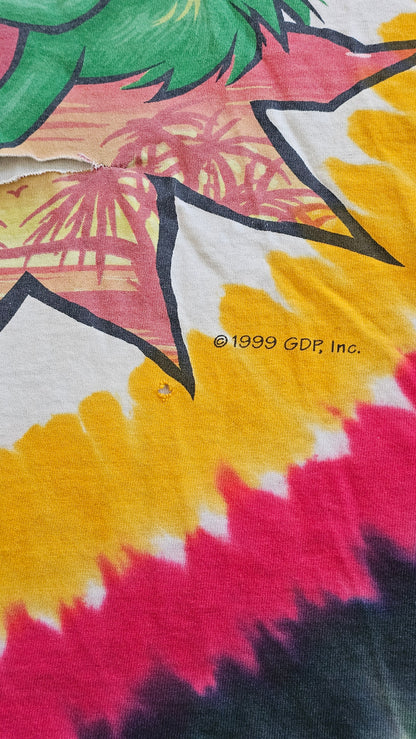 Grateful Dead 1999 Distressed Liquid Blue T - L - 23 x 29