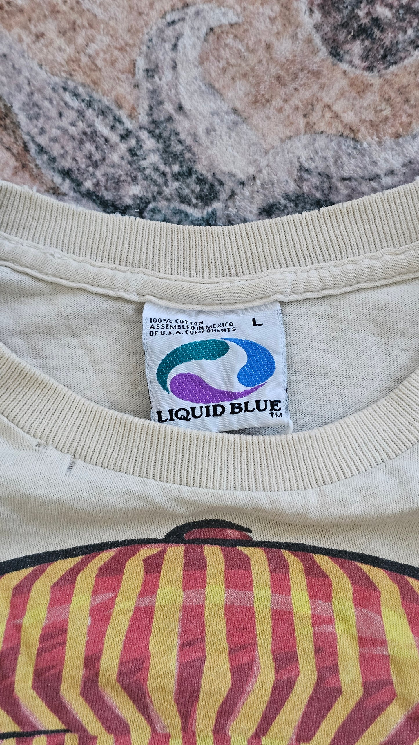 Grateful Dead 1999 Distressed Liquid Blue T - L - 23 x 29