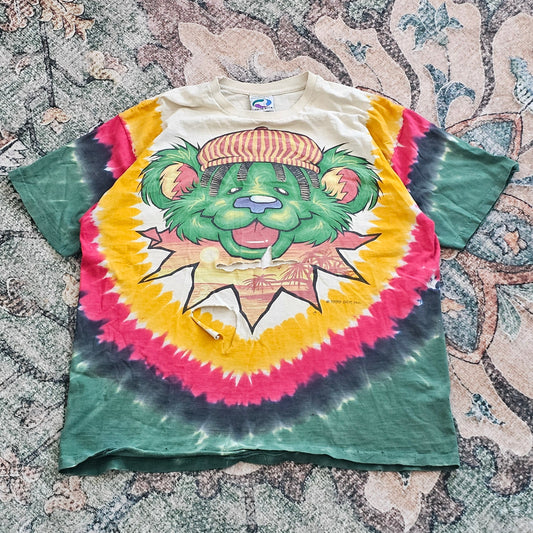 Grateful Dead 1999 Distressed Liquid Blue T - L - 23 x 29