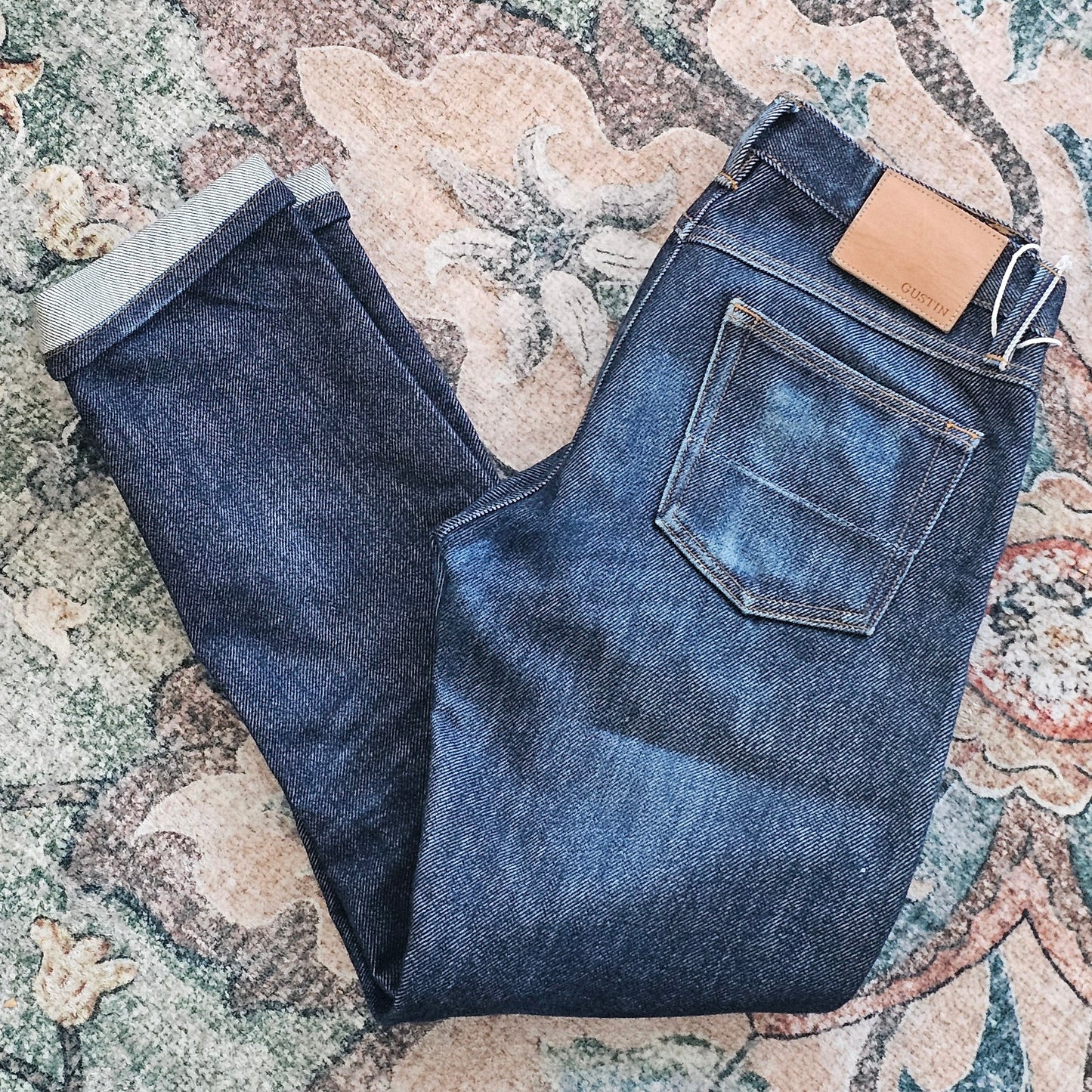 Gustin 116699 Raw Selvedge Faded Denim - 31 x 29