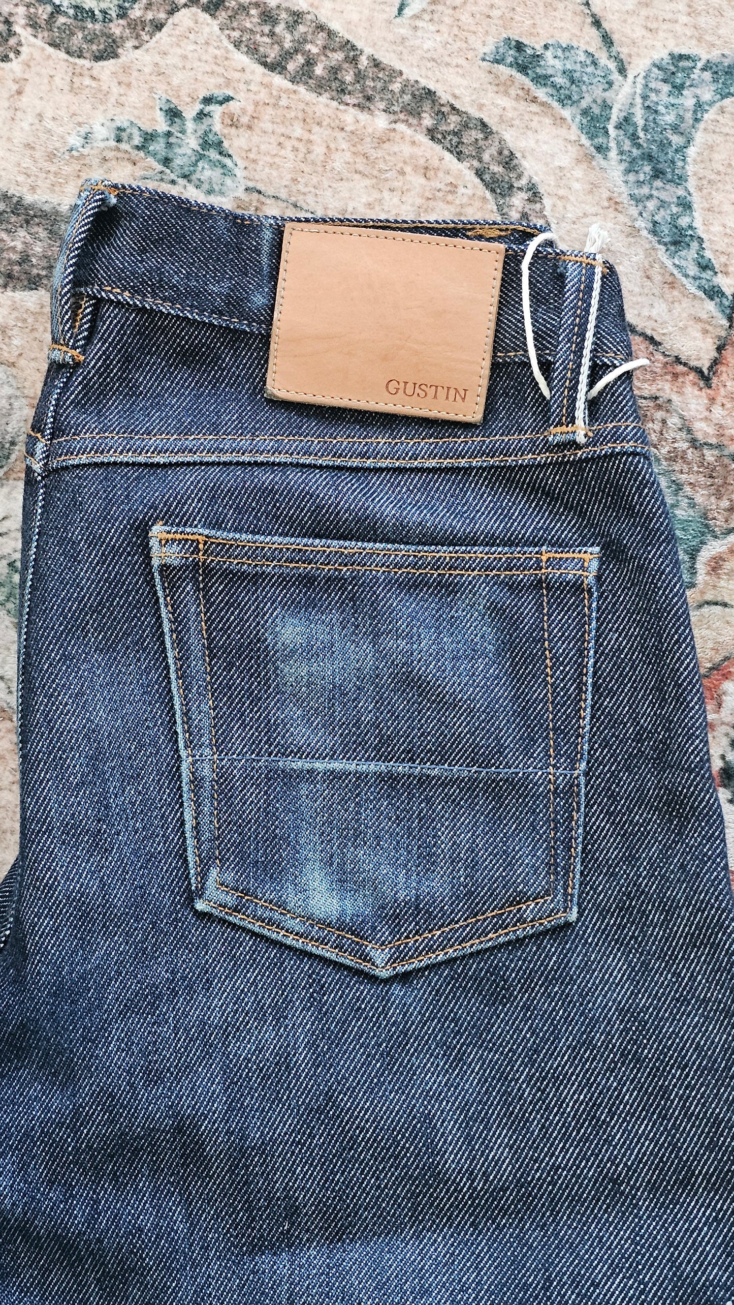 Gustin 116699 Raw Selvedge Faded Denim - 31 x 29