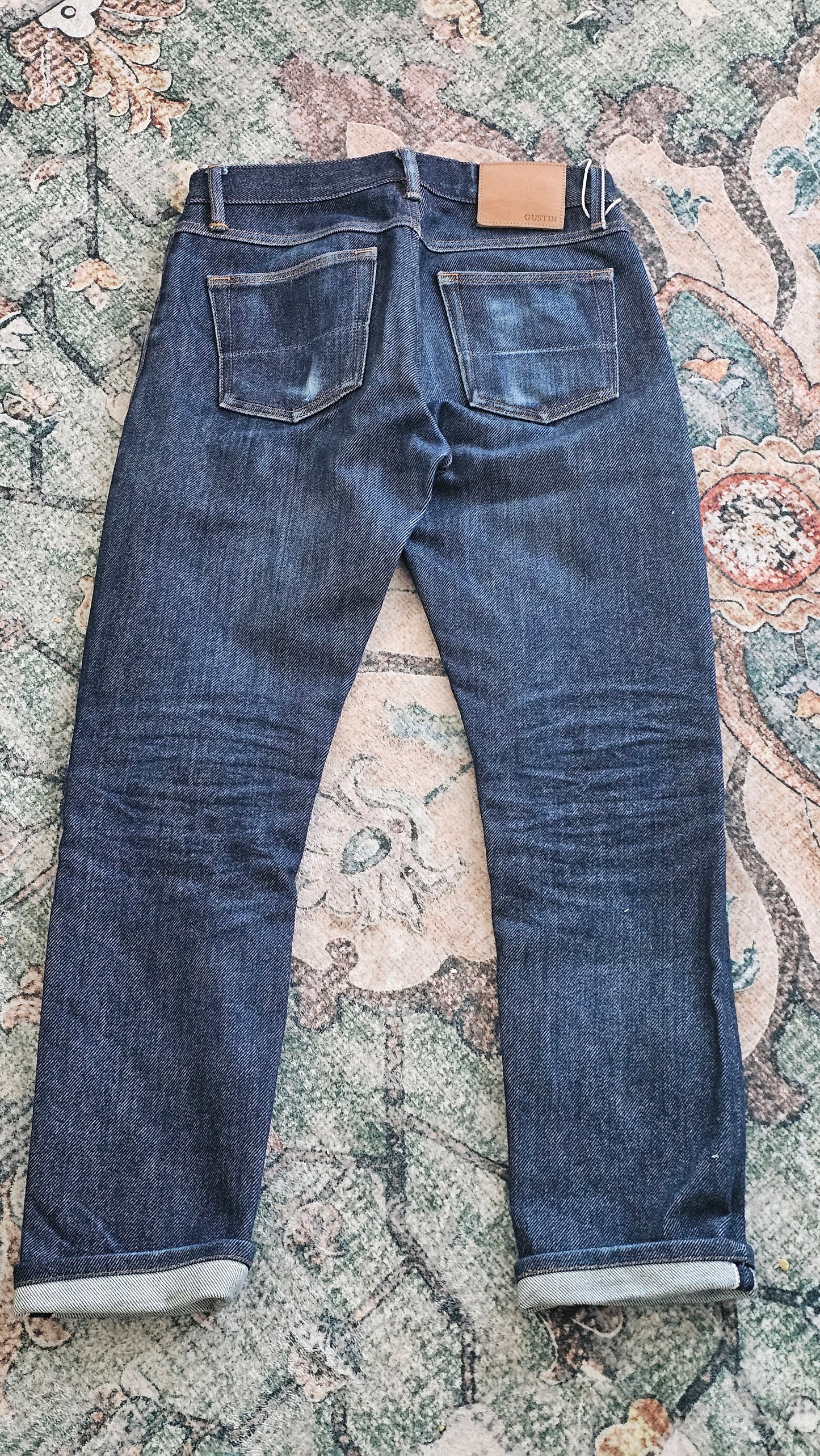 Gustin 116699 Raw Selvedge Faded Denim - 31 x 29