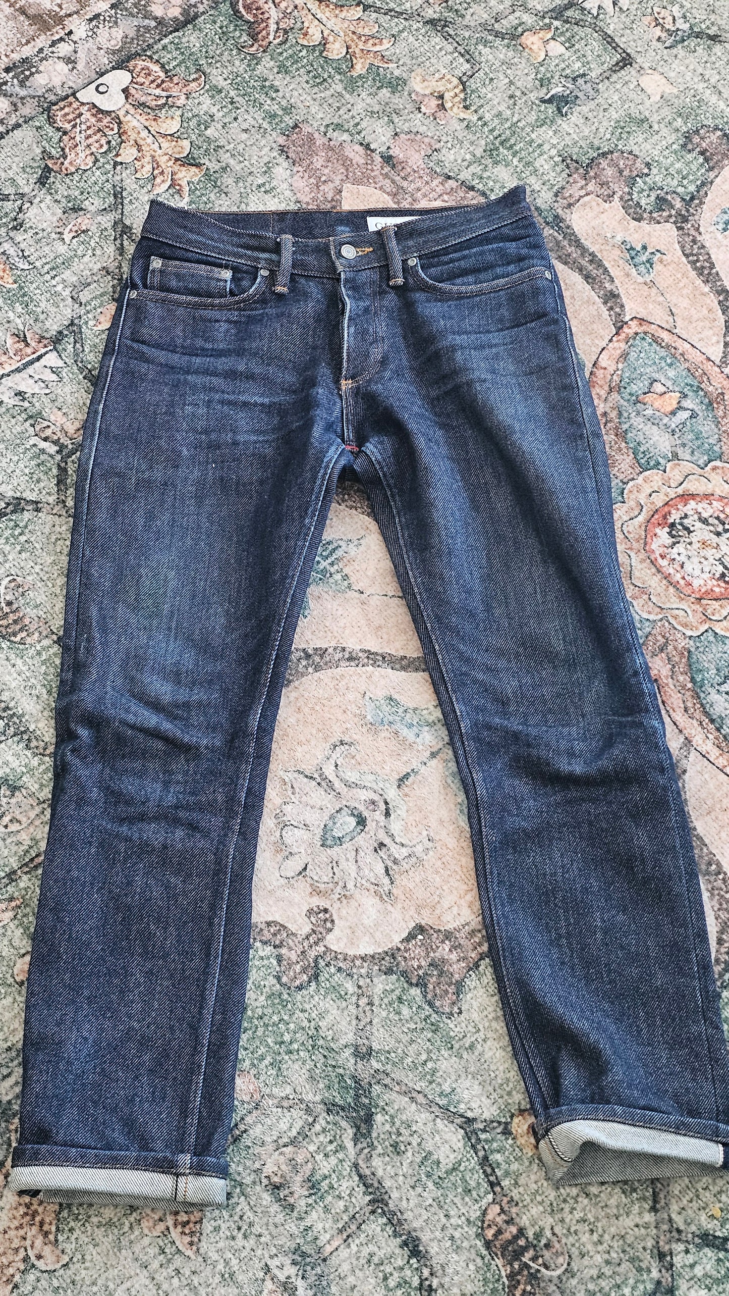 Gustin 116699 Raw Selvedge Faded Denim - 31 x 29