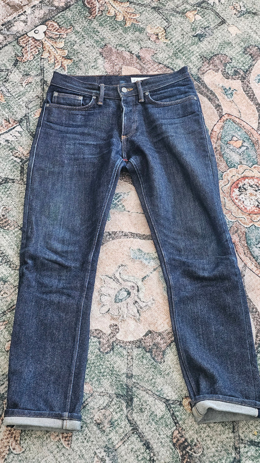 Gustin 116699 Raw Selvedge Faded Denim - 31 x 29