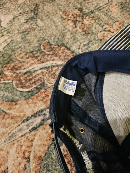 70's OshKosh Hat - Denim and Hickory Stripe