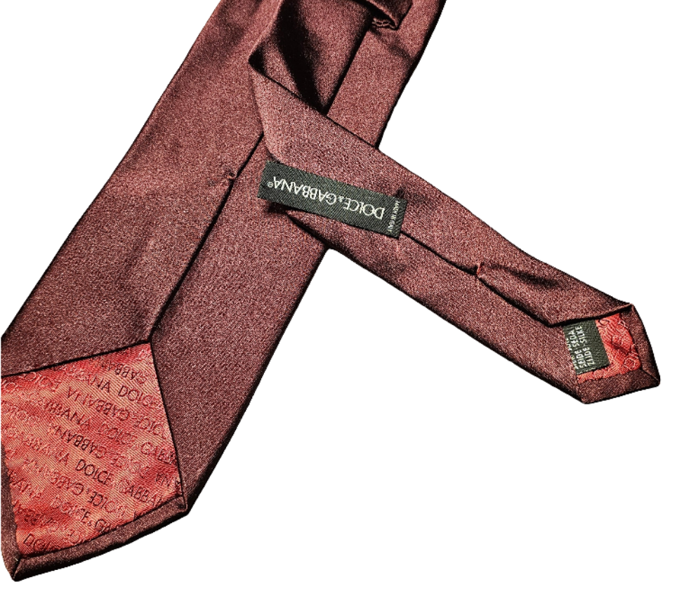 Burgundy Satin Tie