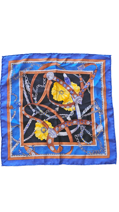 Leonard Floral & Chains Pocket Square