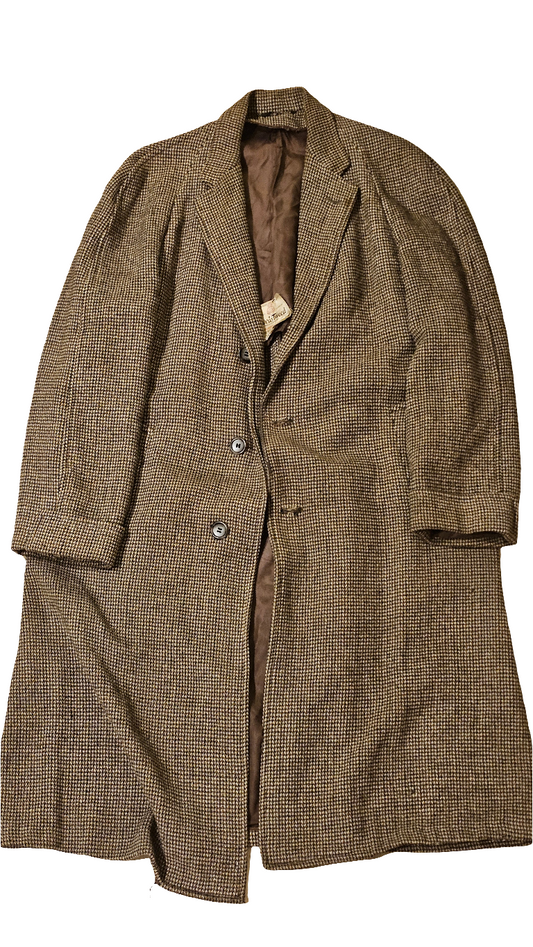 30s Harris Tweed Raglan Overcoat 44R