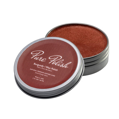 Burgundy Shoe Polish Paste / Wax