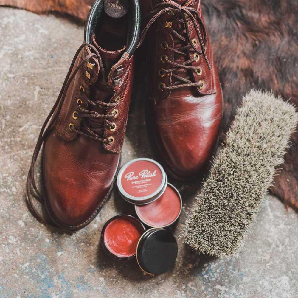 Burgundy Shoe Polish Paste / Wax