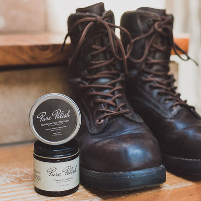 Dark Brown Shoe Polish Paste / Wax