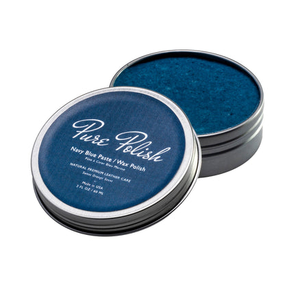 Navy Blue Shoe Polish Paste / Wax