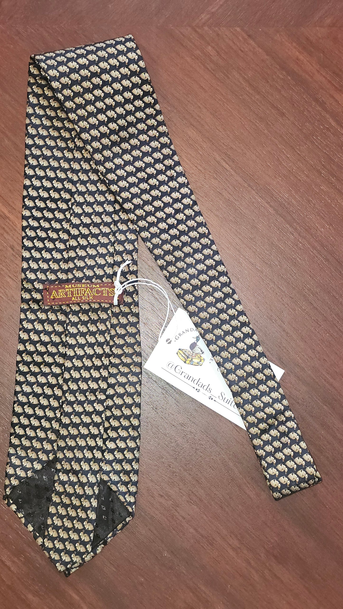 Museum Artifacts Bunny Tie - 90's