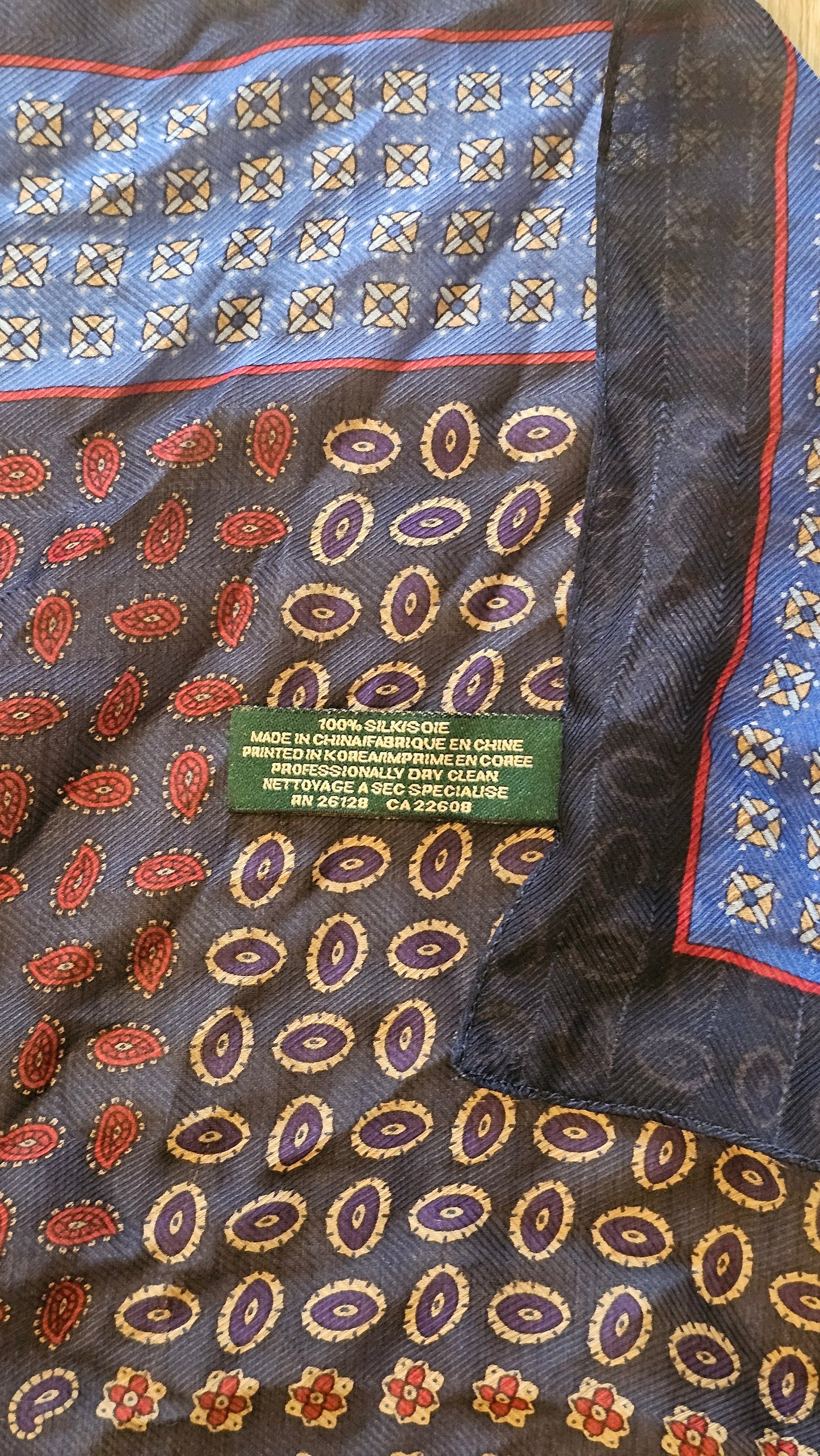 Lauren RL Bandana Print Pocket Square