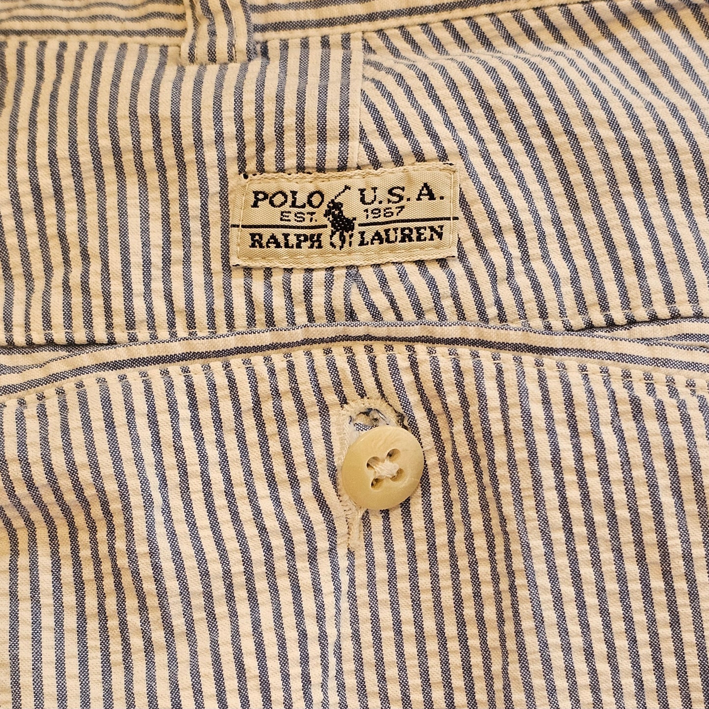 90s Polo RL Seersucker "Andrew" Shorts 33x9