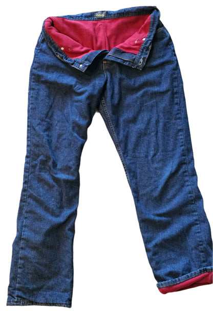 Cabelas Fleece Lined Jeans 34 x 33
