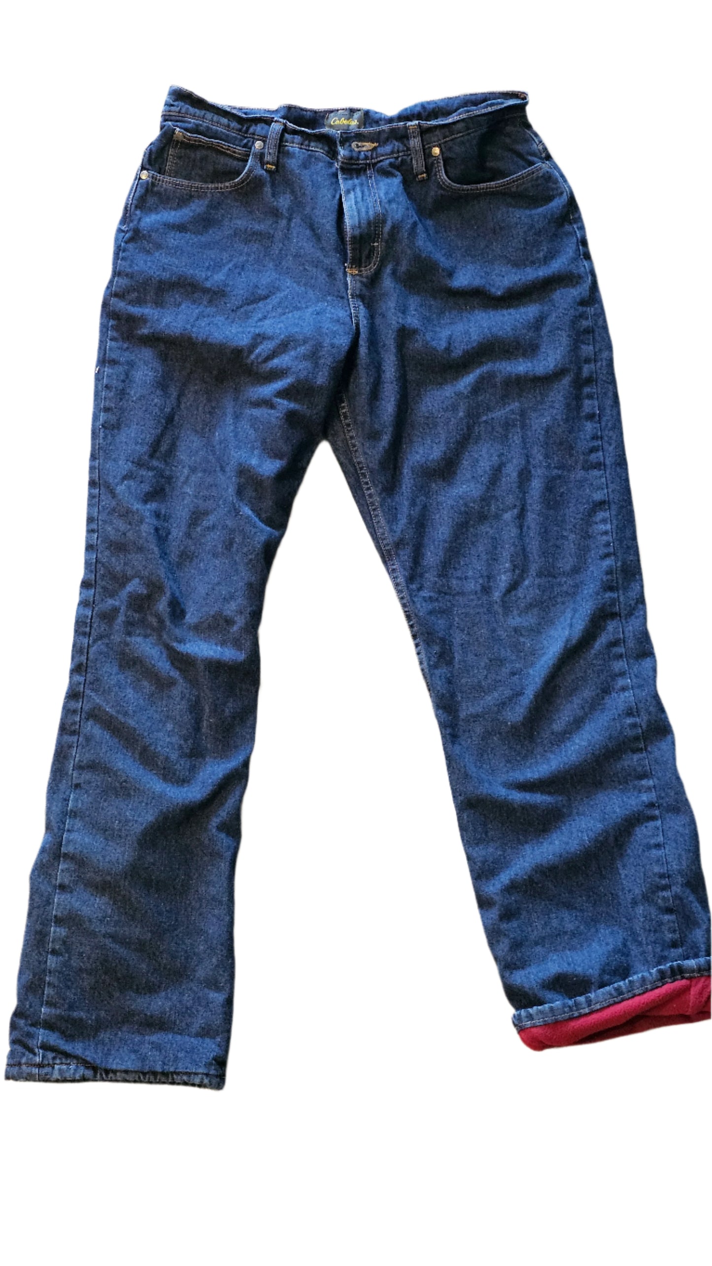 Cabelas Fleece Lined Jeans 34 x 33