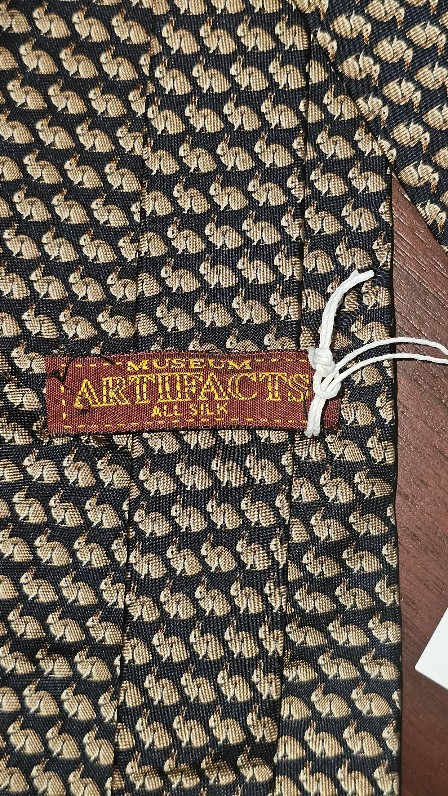 Museum Artifacts Bunny Tie - 90's