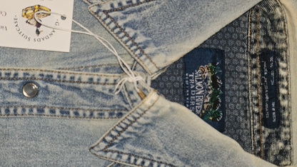 Distressed & Frayed - Salmon River Traders Western Snap Shirt - 90's M