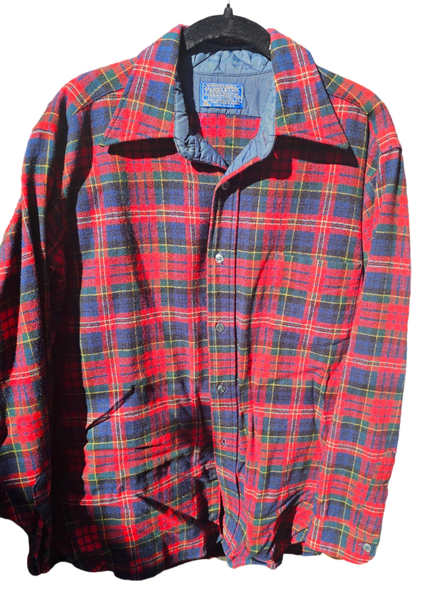 60's Pendleton Red Tartan Wool Shirt