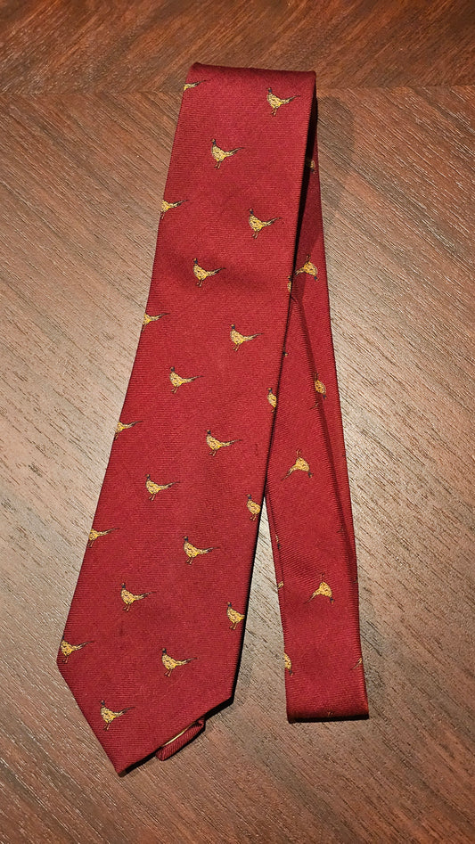60's Wool/Silk Brooks Brothers Painted Pheasant Tie