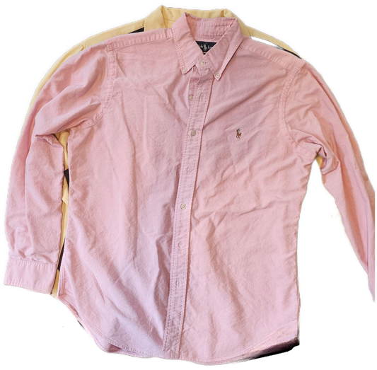 Pink Ralph Lauren OCBD, M