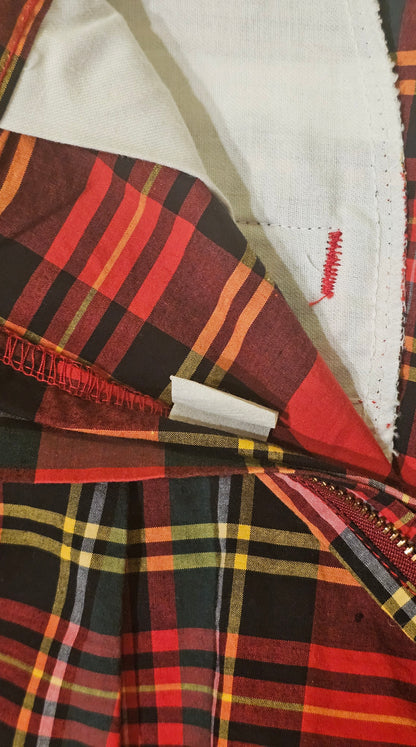 90's Polo Ralph Lauren Red Madras Shorts - MITUSA