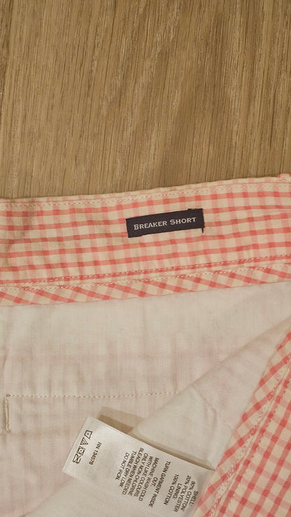 Men's Vineyard Vines Pink Gingham Seersucker "Breaker" Shorts 32x10
