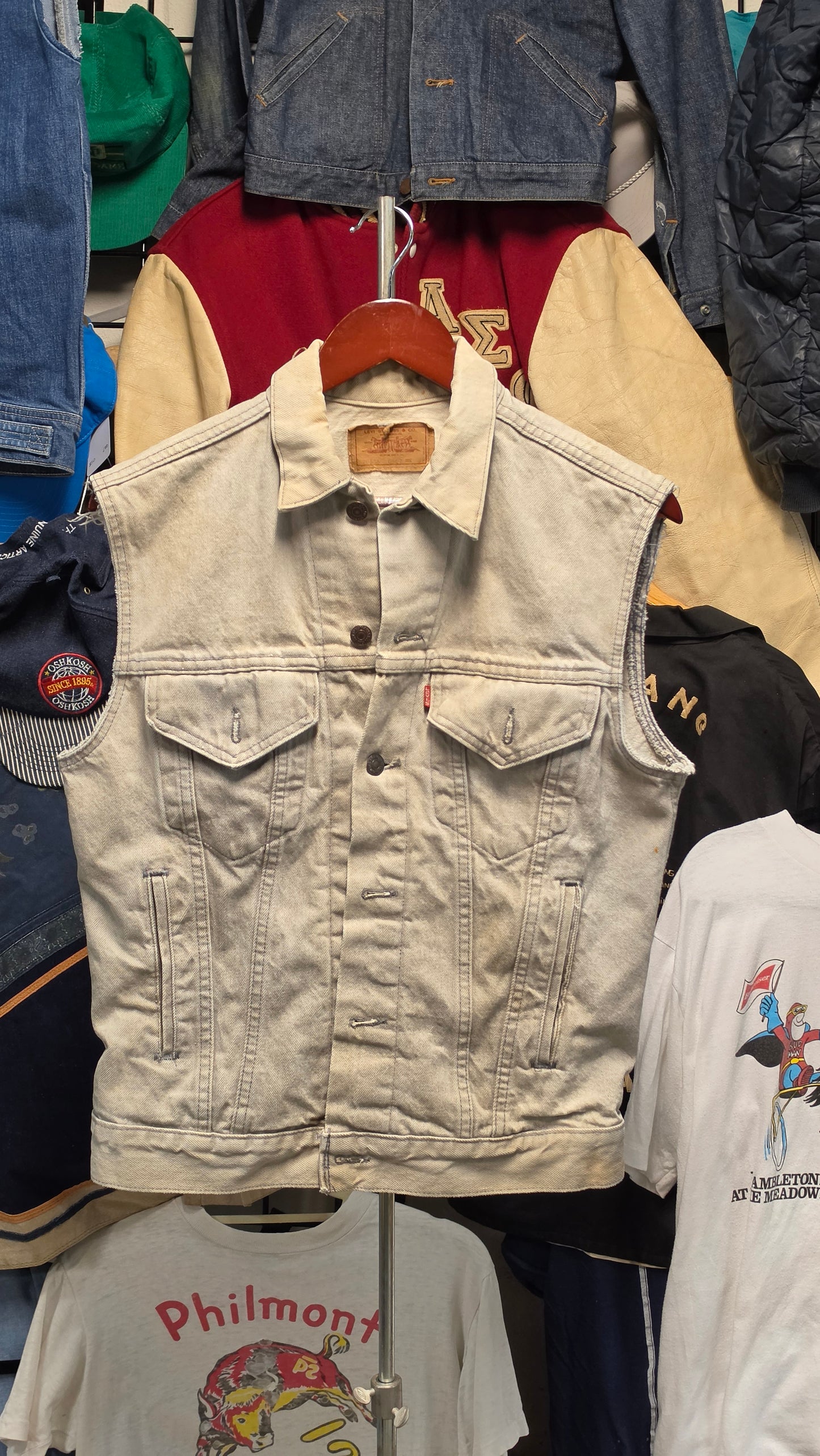 80's Levis Type 3 Cut Off Vest - S - 20 x 24