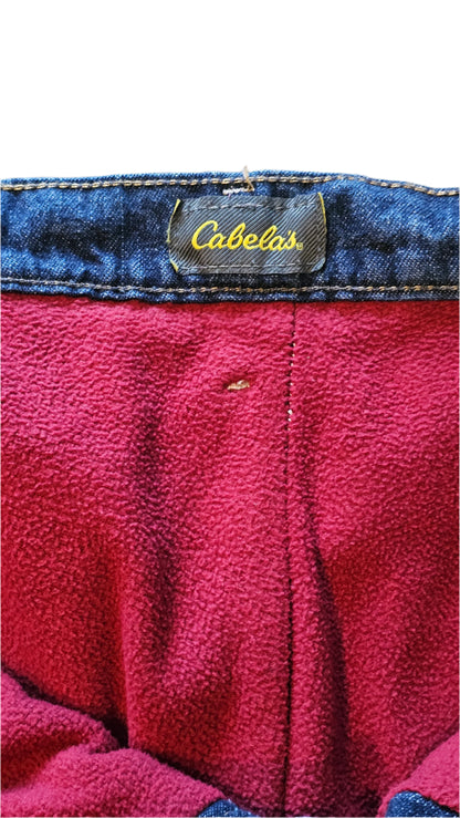 Cabelas Fleece Lined Jeans 34 x 33
